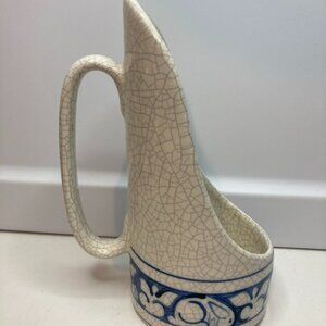 Vintage Dedham Pottery Potting Shed Rabbit Chamberstick Style Candle Holder